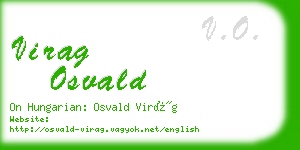 virag osvald business card